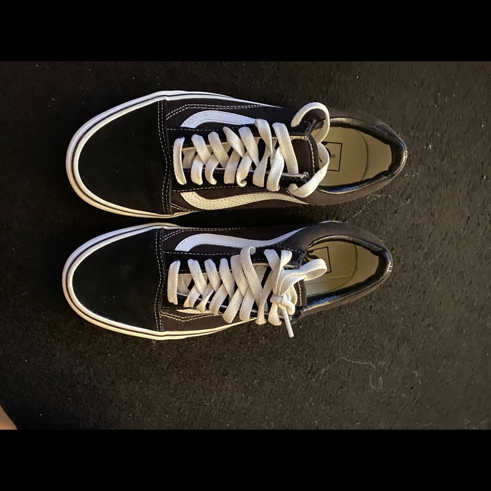 Black and white vans
